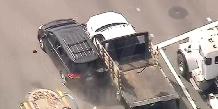 Persecución policial termina en violento choque múltiple, en Long Beach
