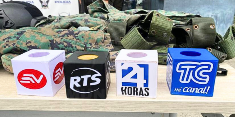 Hallan cubos de TV que serían usados por bandas criminales en operativo