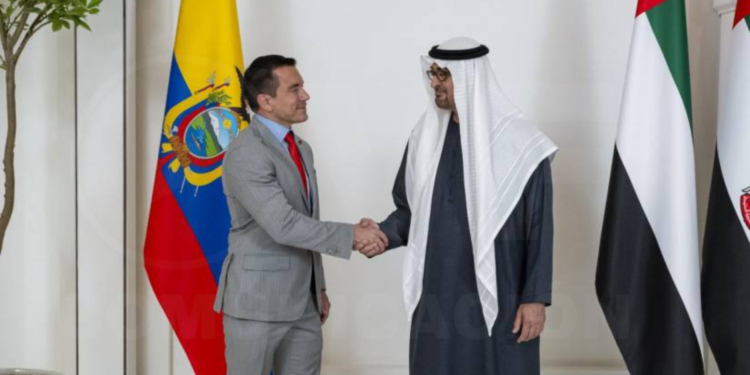Daniel Noboa se reunió con el jeque Mohamed bin Zayed