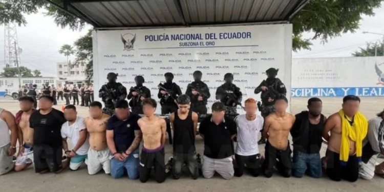 Policía Nacional desarticuló una red de miembros de “Los Lobos” en Machala