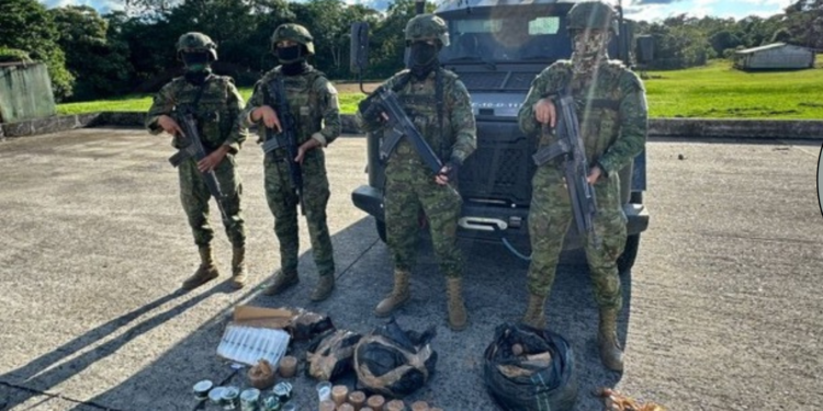 Destruido material explosivo usado para minas antipersonales en Sucumbíos