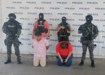 Pareja de GDO detenida en Santa Rosa por extorsión y amenazas con explosivos