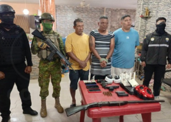 Operativo militar en Playas: Tres detenidos y arsenal incautado