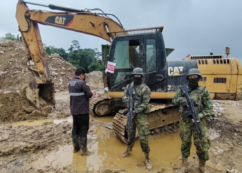 Inhabilitada maquinaria de minería ilegal en Pasaje